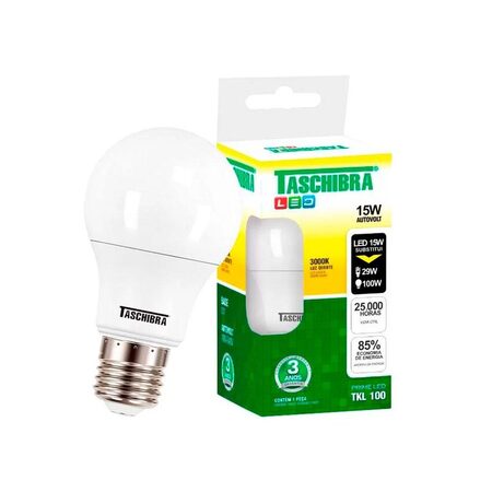 Lâmpada de Led Amarela Taschibra 17W Bivolt