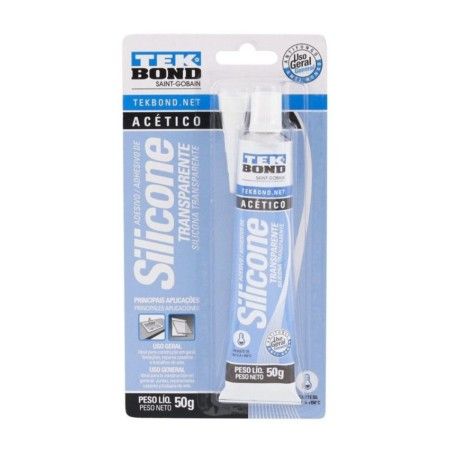 Silicone Acético Transparente Tekbond 50g