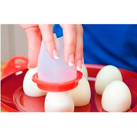 Jogo Com 4 Formas Para Cozinhar Ovos Magic Egg Em Silicone