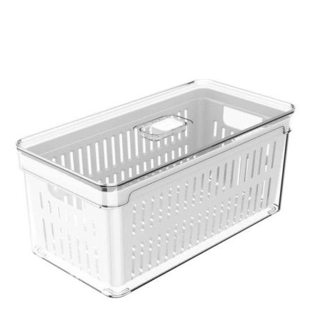 Organizador Multiuso Clear Fresh Acrílico com Cesto para Geladeira OU 5L